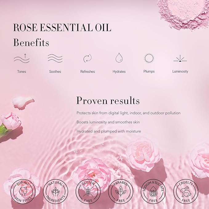 Christmas Gifts for Women, Spa Gifts 28pcs Rose Facial Skin Care Set for Women, Face Cream, Bath Oil, Serum, Shower Accessories - Bath and Body & Facial Kit - Birthday, Valentine's, Bridal Shower