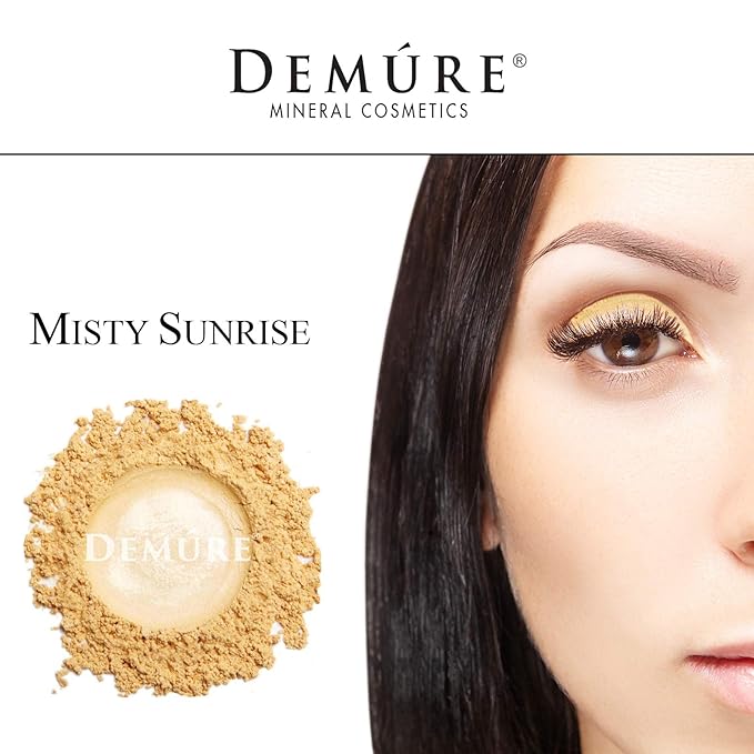 Demure Mineral Make Up (Misty Sunrise) Eye Shadow, Shimmer Eyeshadow, Loose Powder, Glitter Eyeshadow, Eye Makeup, Professional Makeup