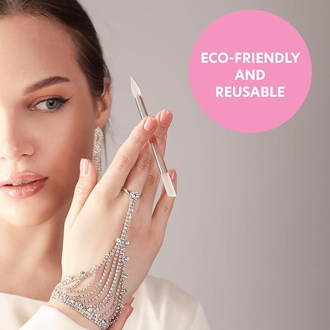 Bona Fide Beauty Stocking Stuffers Value Set - 3PC Holiday Czech Glass Gift Set + Glass Cuticle Pusher