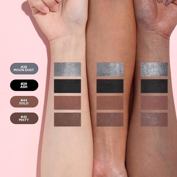 FOCALLURE 4PCS Cream Eyeshadow Stick Sets,Highlighter Eye Shadow Pencil with Crease-proof Formula,Long Lasting Waterproof Eyes Makeup,Smoked Bronze