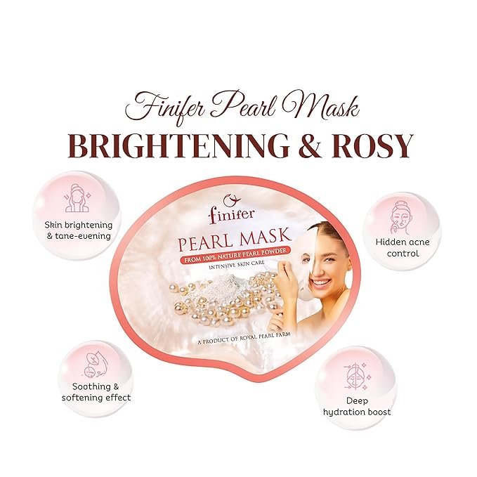 Pearl Mask – Hydrating & Brightening Sheet Mask with Japanese Skincare Technology | Supports Collagen Production & Promotes Healthy, Radiant Skin | 10 Sheets In 1 Box (20 g / 0.67 oz Each)