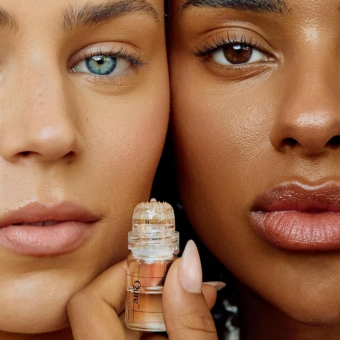 Qure Micro Infusion System for Face & Neck - Facial Moisturizing Essence, Even-looking tone, Serum for All Skin Types, Refreshed and Luminous Skin - 1-Month Supply