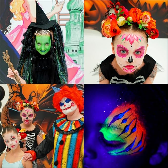 TAG Professional Face & Body Paint Skin Tone Palette 6 x 10g, Non Toxic, Hypoallergenic, Easy to Wash, Ideal for Kids Parties, Halloween, Cosplay and Festivals