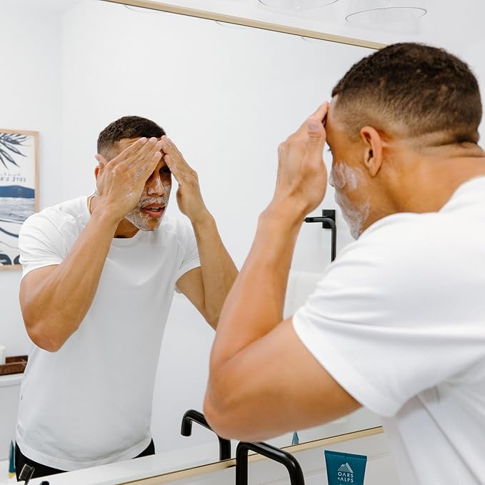 Oars + Alps Hydrating Gel Face Wash, Daily Gentle Face Cleanser with Prickly Pear Extract & Hyaluronic Acid, Hydrating & Moisturizing, Sulfate- Free, Paraben-Free, 5oz