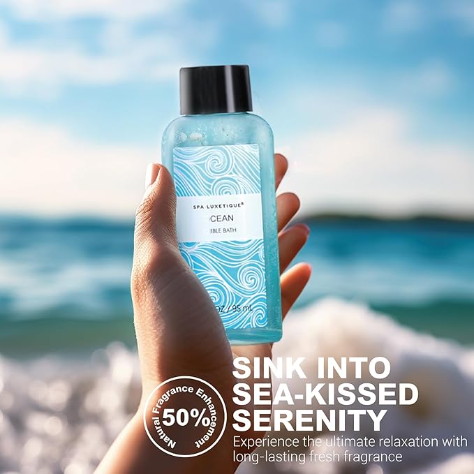 Spa Luxetique Spa Gift Set for Women,Ocean Spa Set Includes Body Lotion, Shower Gel,Bubble Bath, Hand Cream,Bath Gifts for Women, Christmas Gifts