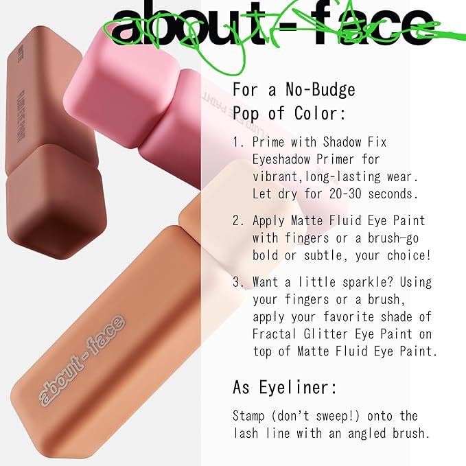 about-face Matte Fluid Eye Paint Capulets – High-Pigment Liquid Eyeshadow, Long-Lasting, No-Budge Matte Finish, Vegan & Cruelty-Free (Soft Brown)