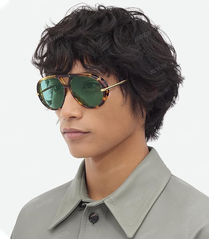 AIEYEZO Oversized Aviator Sunglasses Women Men Fashion Retro Big Frame Sun Glasses Designer Ladies Shades