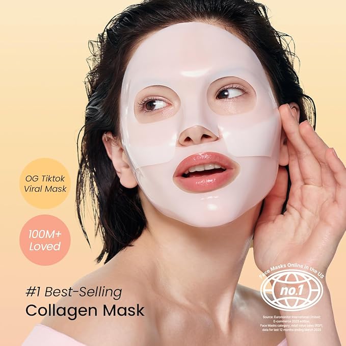 BIODANCE Bio-Collagen Real Deep Mask, Hydrating Overnight Hydrogel Mask, Pore Minimizing, Elasticity Improvement, Korean Skincare | 1.19oz(34g) x 4ea