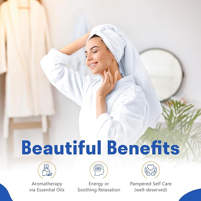 Relax Away in The A.M. Shower Steamers 6 Pack - Energizing Citrus Blends - Pure, Burst, Mist, Glow, Meadow, Spa - Uplifting & Rejuvenating - Essential Oil Aromatherapy - User-Friendly Set