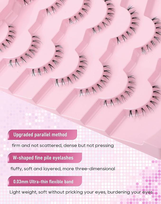 Bottom Lashes Strip Natural Bottom Eyelashes Clear Band FRH-31