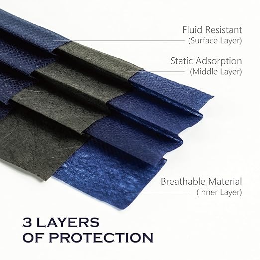 CSD Colo 30 Pcs Navy Blue Disposable Face Masks, 3 Ply Adult Mask with Elastic Ear Loop, Nose Bridge Clip, Breathable Comfortable Mask Great for Indoor, Outdoors Use (Dark Denim)