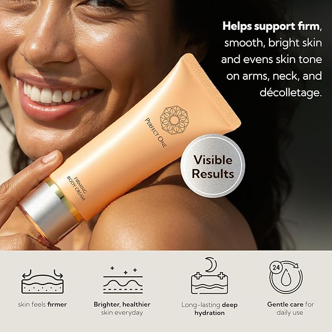 PERFECT ONE Firming Body Cream: Premium Japanese body cream for your hands, arms, neck, and decolletage, enriched with Niacinamide and Dipotassium Glycyrrhizate 1.76 oz. (50 g)