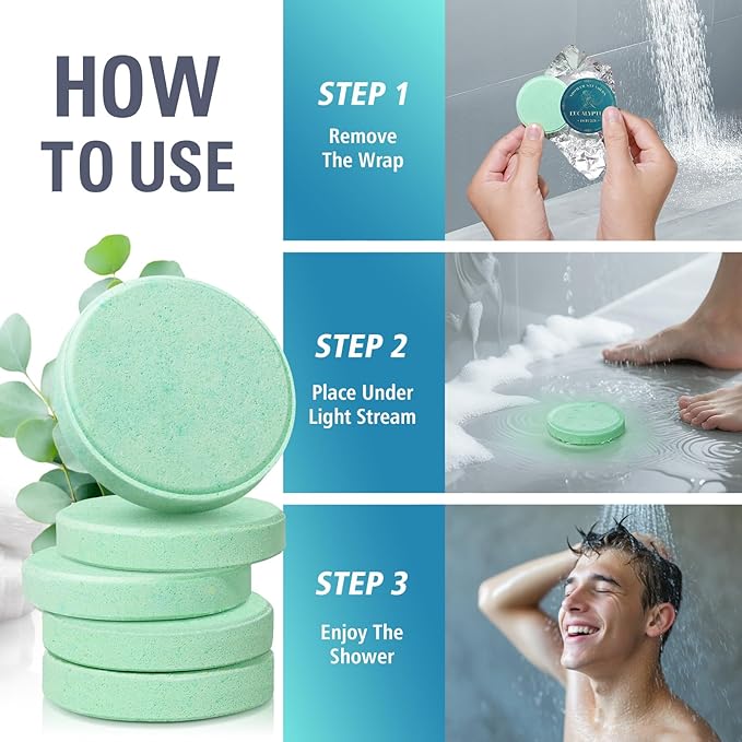 Shower Steamers Aromatherapy – Birthday & Christmas Gifts for Men Teen Dad, Stocking Stuffers White Elephant Gifts for Adults, SPA Self Care Relaxing Natural Essential Oils Bath Bombs