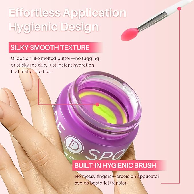 Lip Sleeping Mask Blueberry Candy - Cute Lip Mask Overnight, Long-Lasting Moisturizer to Treatment, Hydration, Repair for Dry Cracked Lips - 0.42 Fl Oz