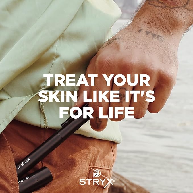 Stryx Concealer Stick Tool for Men, Dark Eclipse - Natural Pigments Hides Imperfections, Acne, Razor Burns, Scars, & Rosacea - Highly Adaptable Shades for Easy, Undetectable Coverage - All Skin Tones