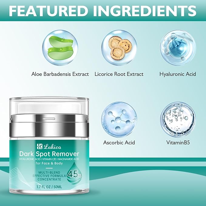 Dark Spot Remover for Face & Body, Dark Spot Corrector- Age Spot Sun Spot Freckles Melasma Brown Spot Remover Skin Care Repair Cream for All Skin Types1.7 FLOZ