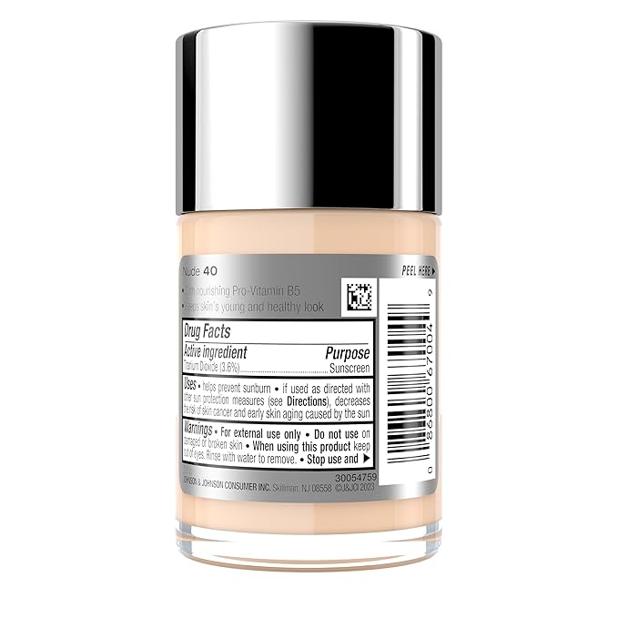 Neutrogena Healthy Skin Liquid Makeup Foundation with Broad Spectrum SPF 20 Sunscreen, Medium Coverage Foundation with Nourishing Pro-Vitamin B5, Nude 40, 1 fl. oz