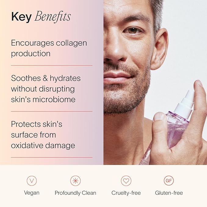 Solawave Refreshing Jelly Mist Toner with Gotu Kola, Prebiotics, Probiotics, Hydrating Pro Vitamin B5 for All Skin Types (3.4 OZ)