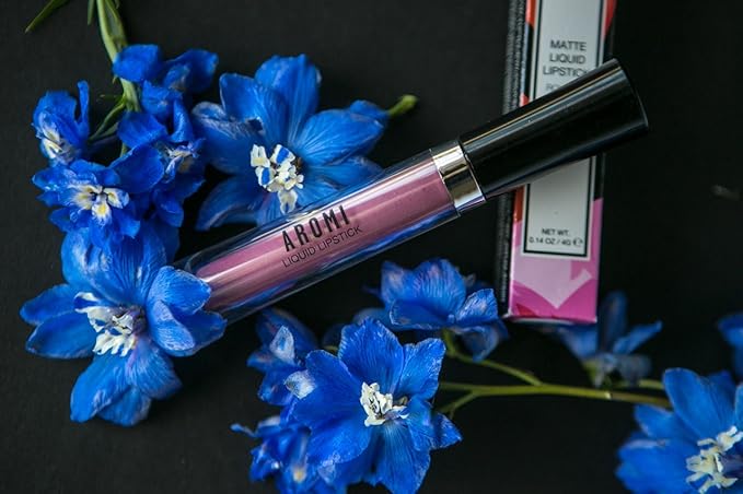 Aromi Mauve Matte Liquid Lipstick | Rosy Pink Lip Color with Blue Undertones, Vegan, Cruelty-free, Long-lasting Makeup, Waterproof, Handmade (Miss Mauve)