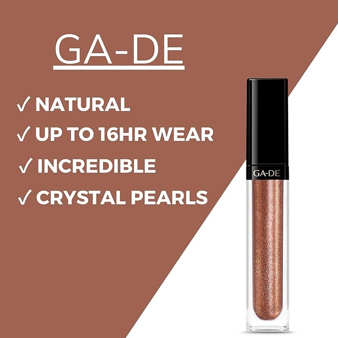 GA-DE Crystal Lights Lip Gloss, 806 - Enriched with Light-Reflecting Crystal Pearls - Smooth Silky, Rich Color - Moisturizes and Adds Shine - 0.2 oz