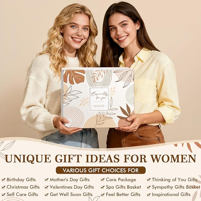 Self Care Gifts Get Well Soon Gift Baskets for Women, Christmas Birthday Gifts for Women Care Package, Unique Sympathy Gift Baskets Spa Thinking of You Gifts Set for Mom Best Friend Sister Wife Her