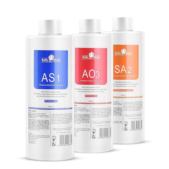 Aqua Peeling Solution AS1 SA2 AO3 facial Serum Cleaning Liquid 400ml Moisturizing Skin Care for facial machine solution