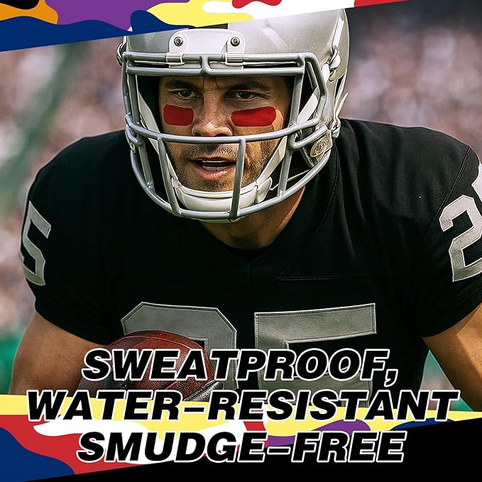 8PCS Face Body Paint Stick, Oil Based Face Painting Kit for Halloween Clown Monster Skull Vampire Costume Cosplay Makeup, Sports Eye Black for Football, Baseball, Softball