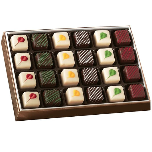 The Wisconsin Cheeseman Classic 24 Count Petits Fours – Gourmet Mini Layer Cakes in Orange, Chocolate Fudge, Strawberry, Lemon, Vanilla, and Almond – Assorted Dessert or Cake Gift