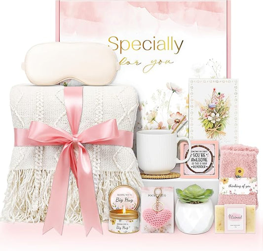 Get Well Gifts for Women Self Care Gifts, Sympathy Gift Baskets Spa Gifts Set, Thinking of You Inspirational Christmas Birthday Gifts for Mom Her Friend Sister Wife Girlfriend