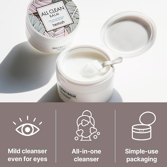 HEIMISH All Clean Balm 4.0fl.oz/120ml - Cleansing Balm, Waterproof Makeup Remover, Face Cleanser, Oil Based Cleanser, Korean Skincare with Natural Aroma Oil, Vegan, For All Skin Types