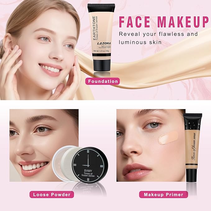 Makeup Set for Teens Makeup Kits for Teens & Girls Women - Travel Makeup Kit for Women Full Kit with Eyeshadow Palette, Lipstick & More, Make Up Set for Teenager Girls