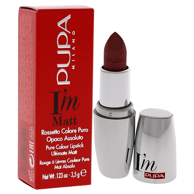 Pupa Milano I Am Matte Pure Colour Lipstick - 010 Delicate Nude for Women - 0.123 oz Lipstick
