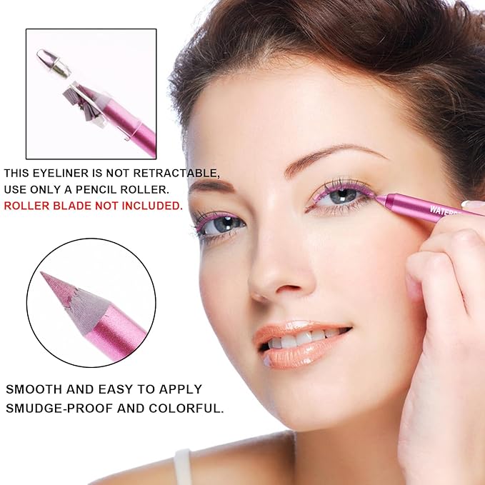 7 Colorful Eyeliner Pen Set, Eye Shadow Pencil, Pearl Eyeliner Kit Metallic Glitter Colored Eye liner for Women Eye&Lip Liner Professional Waterproof Eye Makeup (7PCS B)