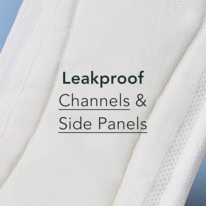 Rael Incontinence Liners for Women, Organic Cotton Cover, Postpartum Essential, Moderate Absorbency, Bladder Control, 4-Layer Core with Leak Guard Technology (Regular, 96 Count)