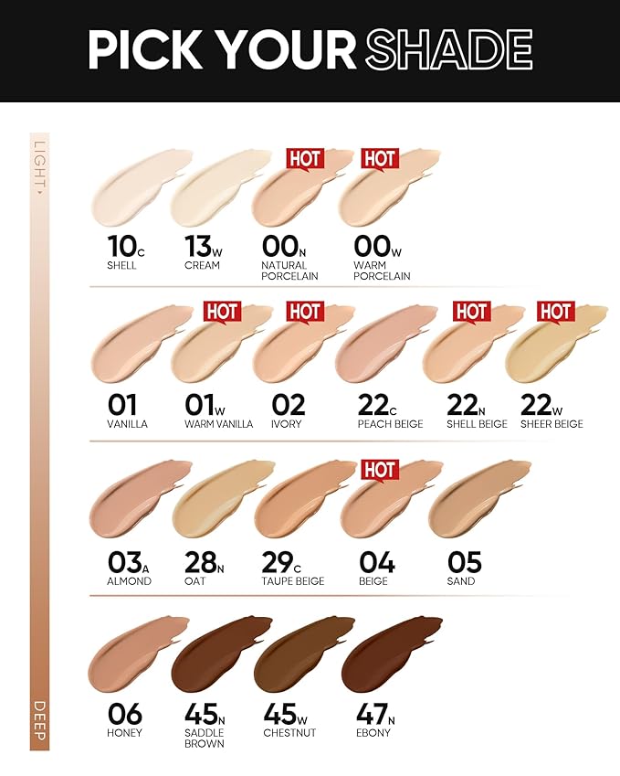 Full Coverage Cushion Foundation, Weightless, Skin Fit, Satin Glow Finish, Oil-Control Waterproof Foundation, Sweatproof Flawless BB Cream CC Korean Makeup Buildable