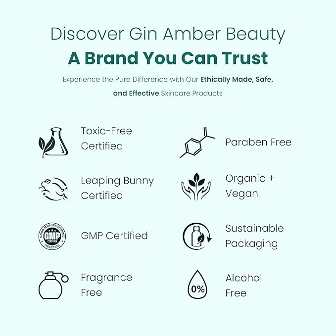 Gin Amber Beauty - Vitamin C (10%) + Squalane Repair Cream - Face Moisturizer - Facial Cream- Dark Spot Corrector - Primer - (30ml - 3-Packs)