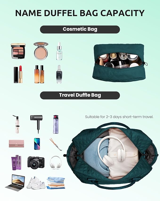 Gifts for Teenage Girls-Initial Travel Bag with Shoe Compartment, Personalized Weekender Bag, Monogram Overnight Bag for Women, Letter Travel Bag with Makeup Bag Graduation Gifts (Letter Y)