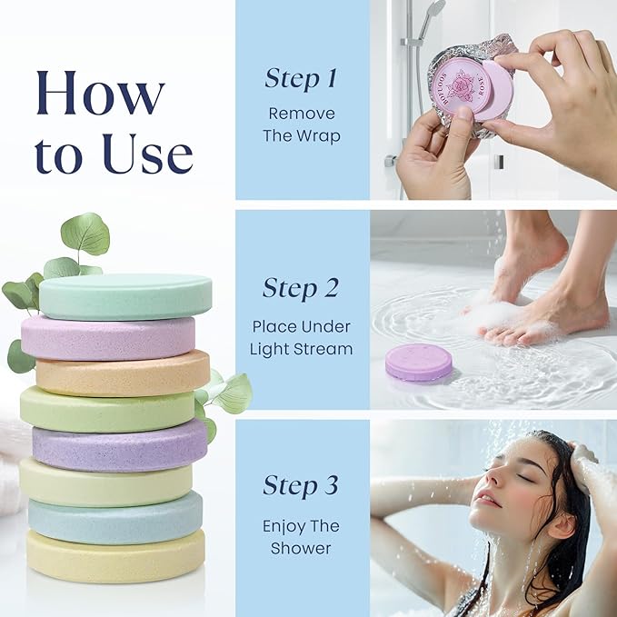 Shower Steamers Aromatherapy, Christmas Birthday White Elephant Gifts for Adults Women Teen Girls Mom, Stocking Stuffers for Women, Relaxation SPA Self Care Natural Essential Oils Bath Bombs