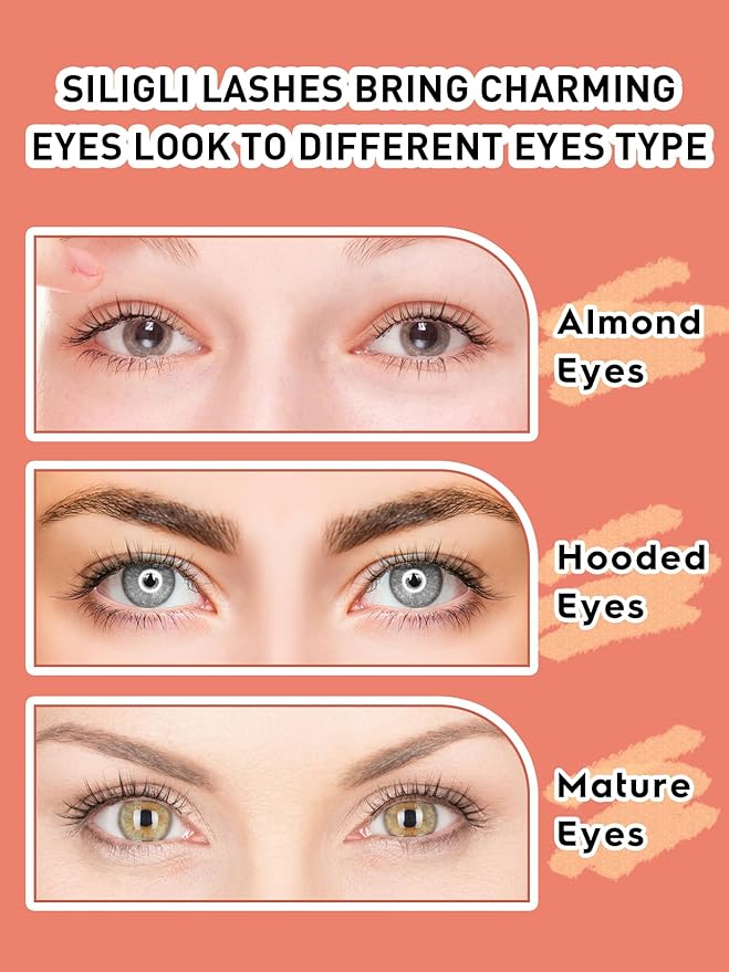 Natural Lashes Eyelashes 10mm Short Mink Lashes Wispy Eyelashes Thinner Band 3D Volume Cat Eye Lashes C Curl False Lashes 7 Pair by Siligli