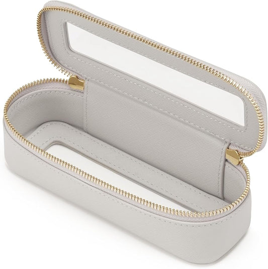 Popvibe Clear Makeup Bag Travel Cosmetic Case Transparent Toiletry Bag with Zipper, Portable Make Up Organizer Traveling Compact Car Bag for Essentials