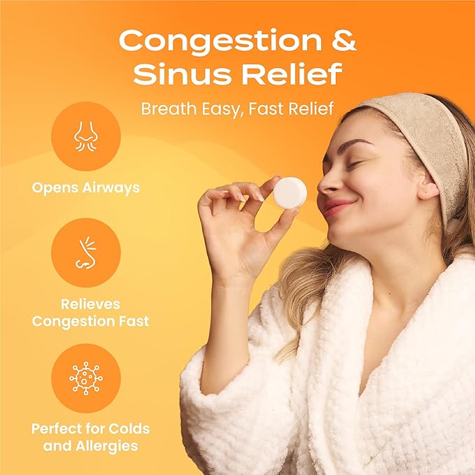 Body Restore Shower Steamers Aromatherapy 15 Pack - Birthday Gifts for Women, Men, Travel Essentials, Stress Relief, Relaxation, Self Care, Bath Bombs - Citrus