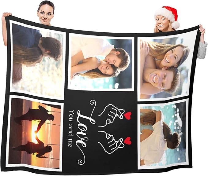 Custom Blankets with Photos, Personalized Photo Blankets Using My Own Photo, Personalized Gifts for Boyfriends Girlfriends Dad Mom