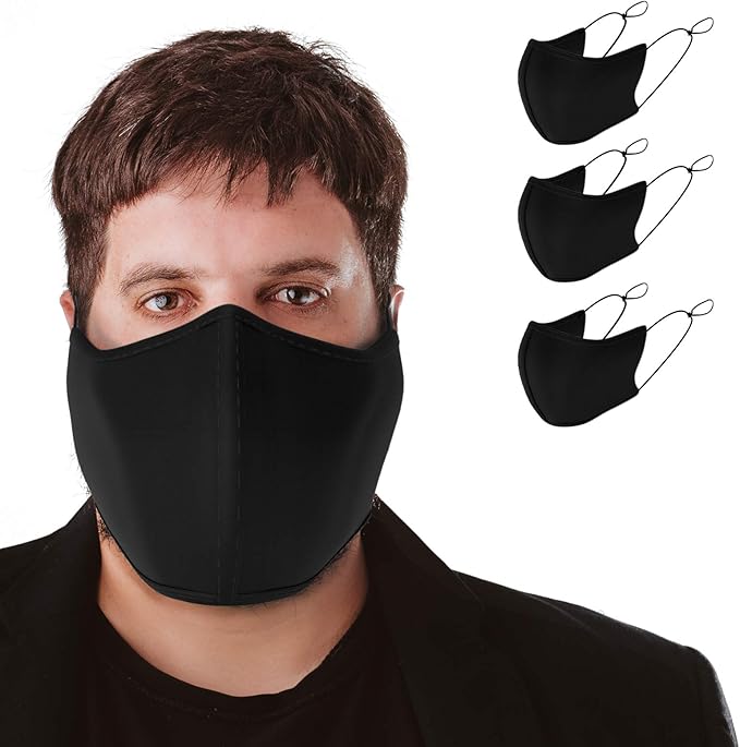 TUFF Face Mask Adult XL Large Size 3 Pack- C Shaped Design Making Breathing Easier