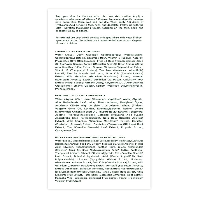 Tree of Life Beauty Ultimate Skin Care Set, Brightening, Firming, Hydrating, Moisturizing, Brightening, Complete Face Care Regimen - Rejuvenation Collection 3pack