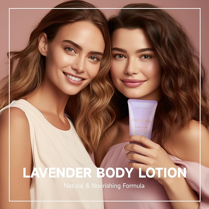 BODY & EARTH Bath and Body Gift Set - Luxurious 6 Pcs Bath Kit for Women, Relaxing Spa Set with Lavender Scent, Perfect Birthday Gift Set for Women Includes Bubble Bath, Shower Gel, Body Lotion