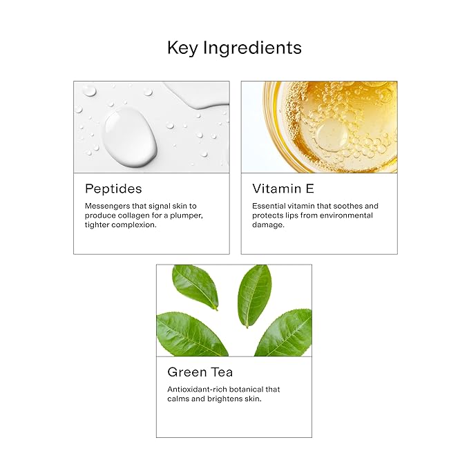 CLEARSTEM LIPS&CUTES Lip Balm & Cuticle Care - Multi-Tasking Hydrating Balm with Peptides, Vitamin E & Green Tea - Lip Care Products & Cuticle Balm Essentials for Daily Soothing & Nourishing Routine