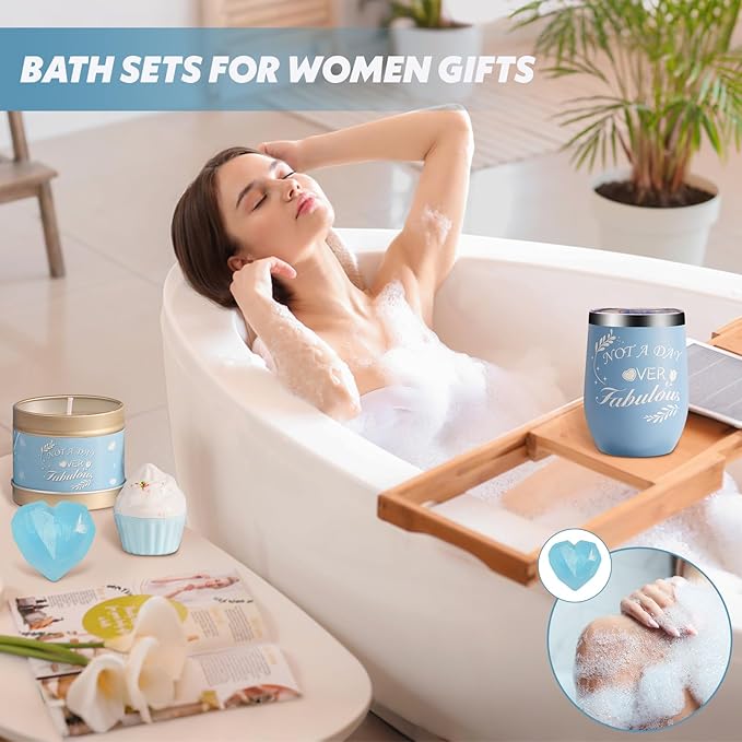 Birthday Gifts for Women, Relaxing Bath Set, Spa Gifts Basket Self Care for Women Friends, Mom ,Sister, Coworker, Wife, Girfriend
