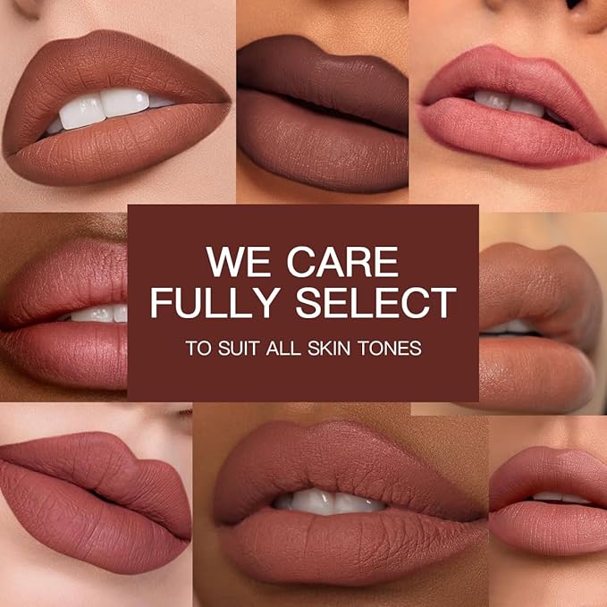 USHAS Lipstick and Lip Liner Combo Set 2 in 1 Waterproof Lipstick and 24H Lip liner Set Long Lasting Lipsticks for Women, Matte Lipstick Pen with Lip Liner Makeup Kits Set