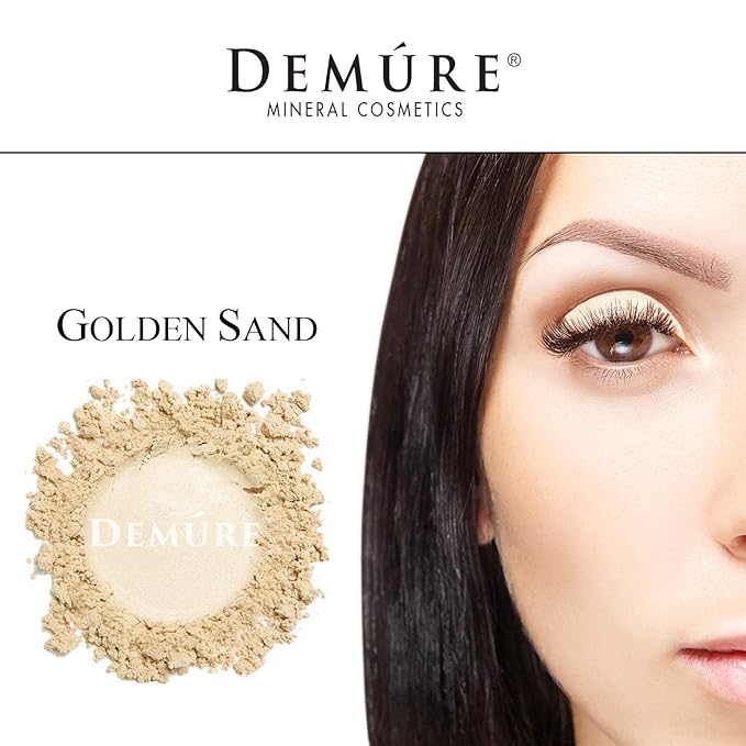 Demure Mineral Make Up (Golden Sand) Eye Shadow, Shimmer Eyeshadow, Loose Powder, Glitter Eyeshadow, Eye Makeup, Professional Makeup