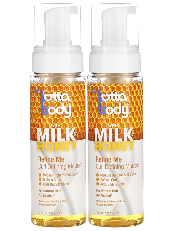 Lotta Body Mousse Curl Define Milk & Honey 7 Ounce Refine Me (Pack of 2)
